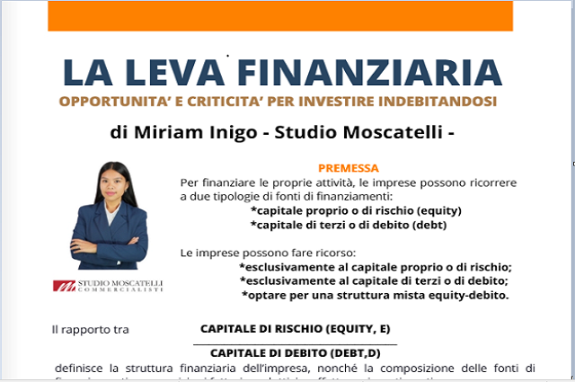 LA LEVA FINANZIARIA: Opportunità e Criticità per Investire Indebitandosi