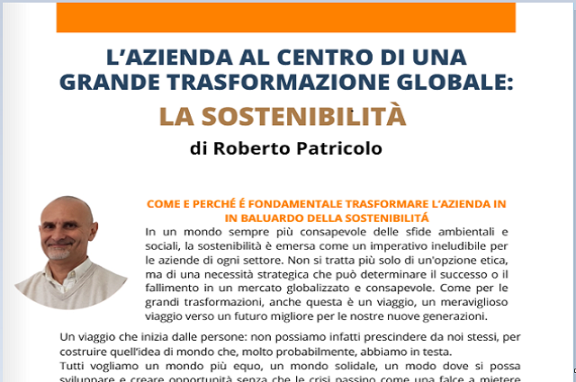 SOSTENIBILITÁ IN AZIENDA: un must per il futuro dell’intera società